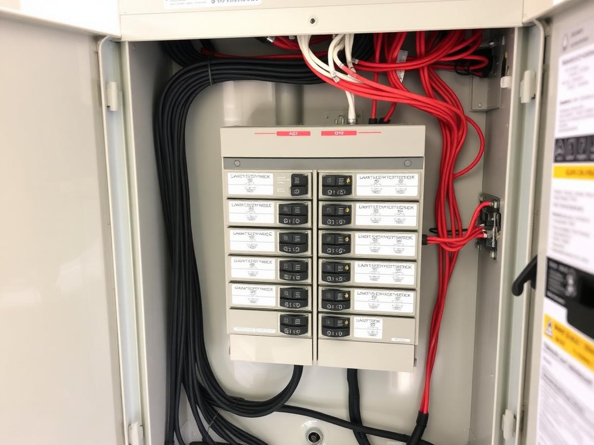 New 200-amp labeled electrical panel installed by Sam Adam's Electric